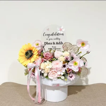 Bloom Box Akrilik Ucapan Wedding Kubu Raya