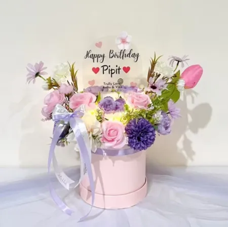 Bloom Box Akrilik Ucapan Ulang Tahun Kubu Raya